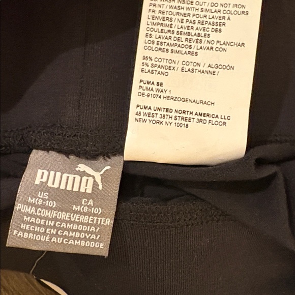 ❌SOLD❌NWT Lot of 2x [Puma] Pink Short Sleeve T-Shirt & Black Leggings Girls M - Picture 11 of 11